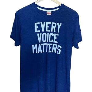 Homage Blue T-Shirt - Every Voice Matters Medium